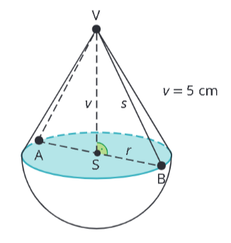 <p class="text" dir="auto">Urči objem a povrch složeného tělesa, které je tvořeno polokoulí a kuželem. Tato dvě tělesa k sobě přiléhají podstavou kužele a podstavou polokoule. Střed polokoule je ve středu podstavy kuželu a výška kuželu je kolmá na podstavu polokoule. Výška kužele je 5 centimetrů a poloměr polokoule je 3 centimetry.</p><figure class="d-block p-8 bg-gray-100 rounded-4 my-2"><div class="d-flex justify-content-center align-items-center"><a href="files/imports/67/image-1701267317624" target="_blank"><div><figcaption style="color: black;"></figcaption></div></a></div></figure>