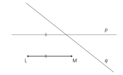 <p class="text" dir="auto">Do situace, která je zobrazena na obrázku níže, narýsuj úsečku <span data-katex="true" class="latex">AB</span> tak, aby přímka <span data-katex="true" class="latex">p</span> byla osou této úsečky, bod <span data-katex="true" class="latex">B</span> aby ležel na přímce <span data-katex="true" class="latex">q</span> a bod <span data-katex="true" class="latex">A</span> musí ležet na úsečce <span data-katex="true" class="latex">LM</span>.</p><figure class="d-block p-8 bg-gray-100 rounded-4 my-2"><div class="d-flex justify-content-center align-items-center"><a href="files/imports/96/image-1704273819360" target="_blank"><div><figcaption style="color: black;"></figcaption></div></a></div></figure>