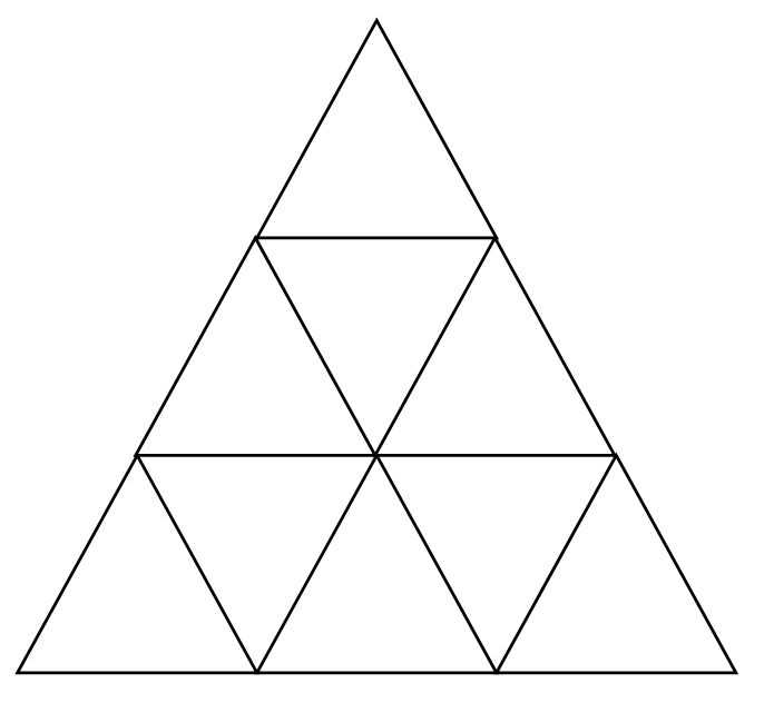 <p>Urči obvod obrazce, který je vytvořený z&nbsp;rovnostranných trojúhelníků o délce strany 4 cm.</p><p>Výsledek zapiš číslem bez jednotky.</p><p></p><p></p>