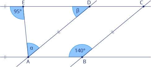 <p>Urči velikost úhlu α.</p><p>Výsledek zapiš číslem bez °.</p>