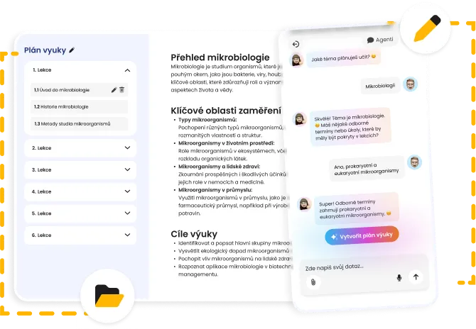 AI plánovač hodin navrhuje plán výuky o mikrobiologii.